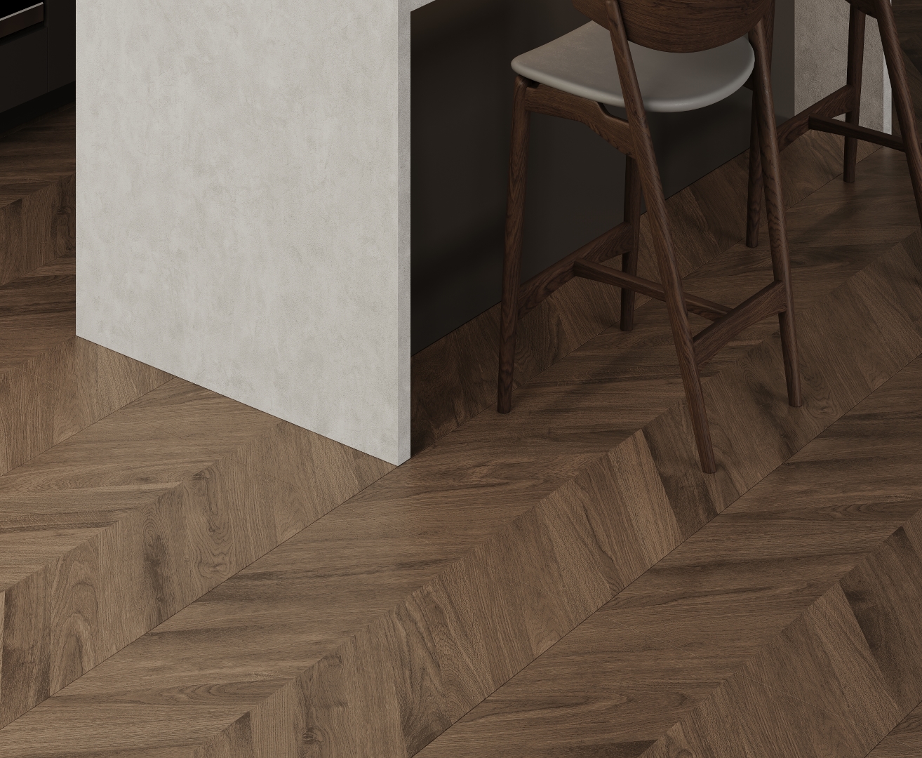 Wood Latina Brown Chevron Laparet
