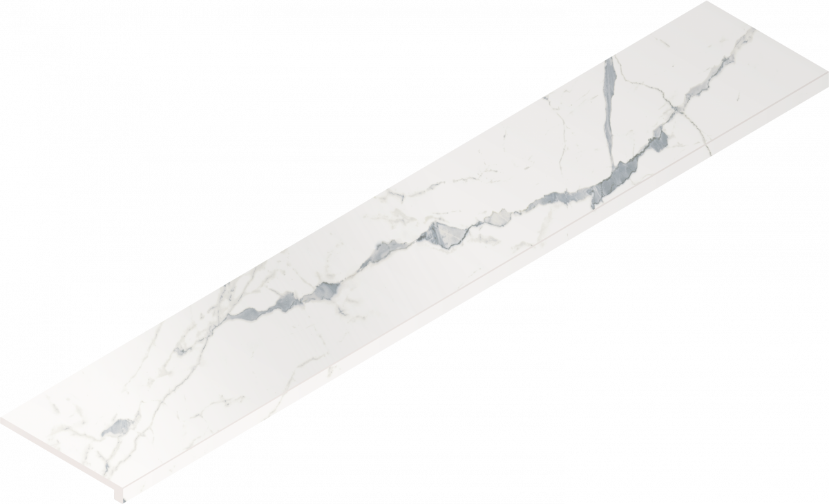 620070002612 Stellaris Statuario White Scalino Frontale 33x160 Italon