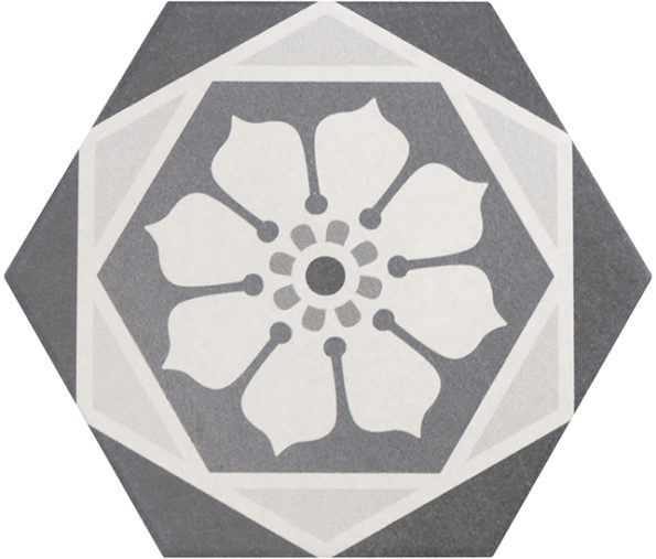 21357 Hexatile Harmony B&W 17,5x20 EQUIPE