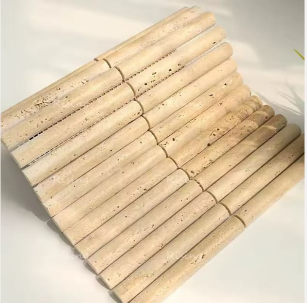 PIX 362 Yellow Travertine, Convex Матовая 20х151 300х305х12 Pixmosaic