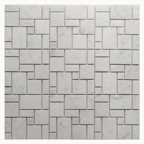 Bianco Carrara Random Square 30.5x30.5 Orro Mosaic