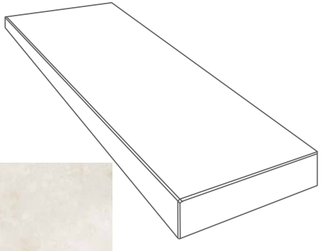 262650 GRADONE ANGOLARE DX ONICE BIANCO 4x32x78 Versace (Gardenia Orchidea)