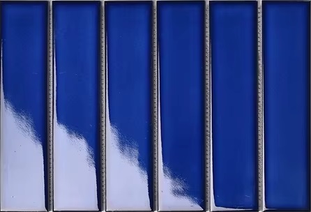 Y45PW03 Strip Синяя глянцевая 4.5x19.5 28.8x19.5 Porcelain mosaic