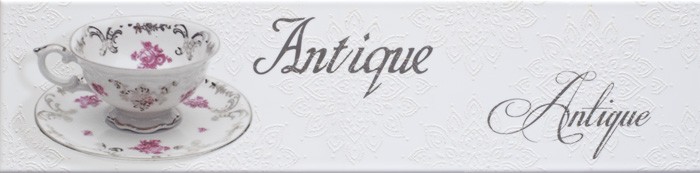 Decor Veronika Brillo Antiqua Blanco 10x40 Monopole Ceramica