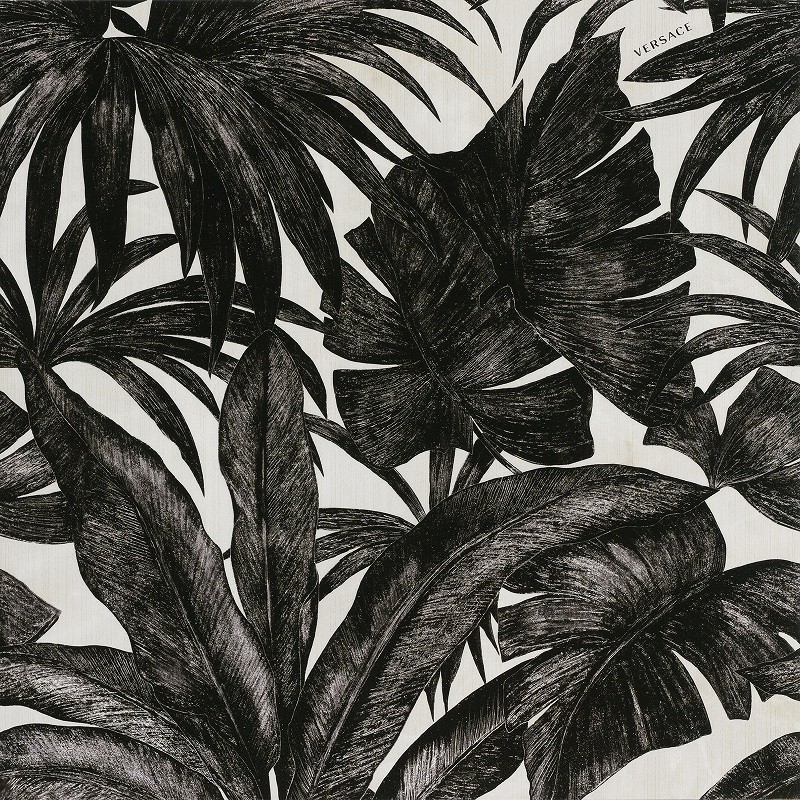 0262768 Palme B Bianco/Nero 78x78 Versace (Gardenia Orchidea)