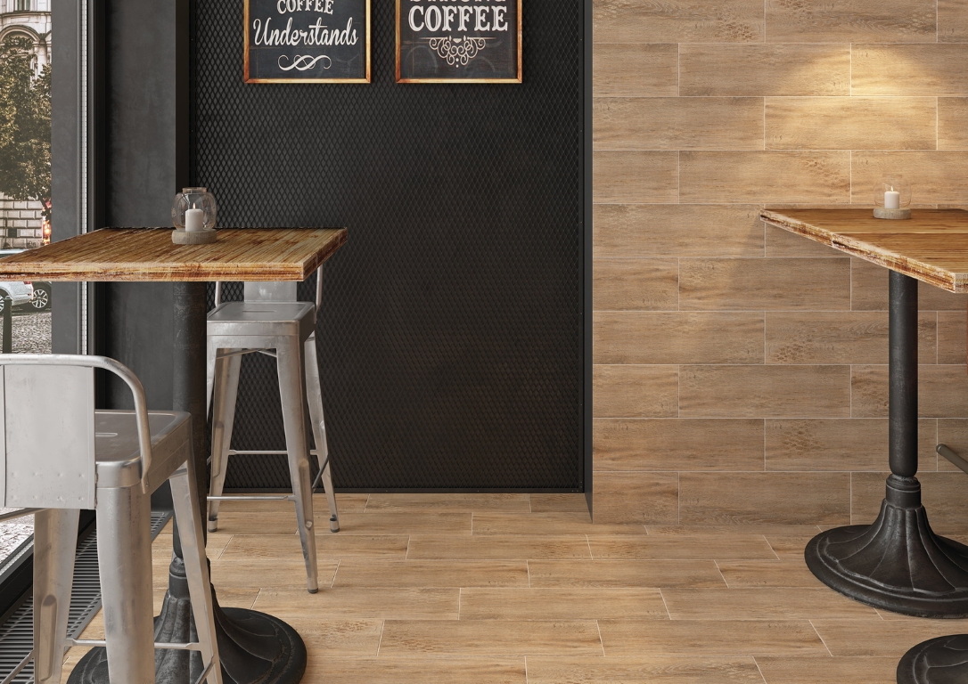 16736 Industrialwood бежевый рельеф 18,5x59,8 Cersanit