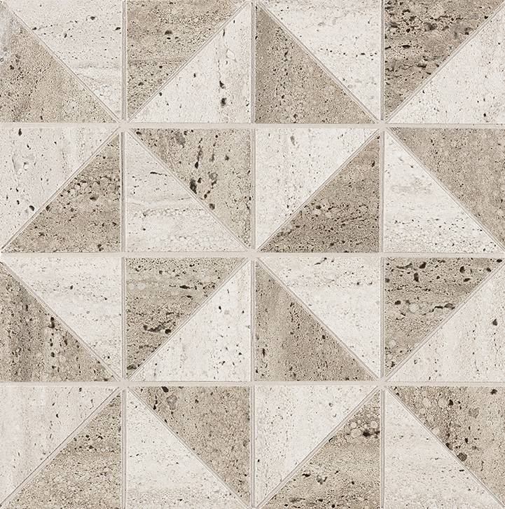 fTQT Materia Classica Tortora Bianco Icon B Mosaico 30x30 FAP Ceramiche