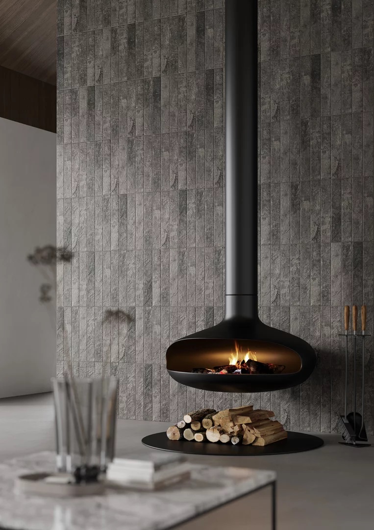Carrizo Grey Elewacja Struktura Stripes Mix Mat 40x6,6 Paradyz