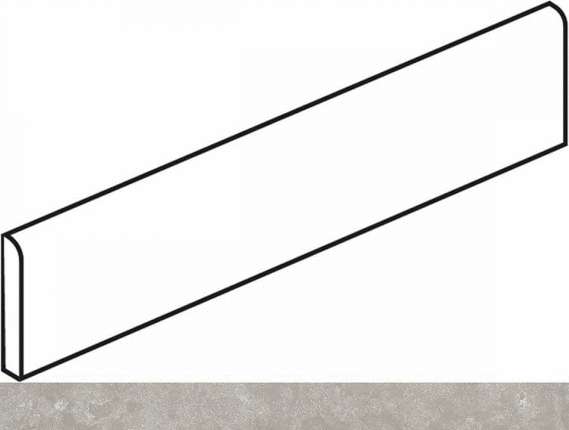 610130005374 Voyager Grey Battiscopa 7.2x60 Italon