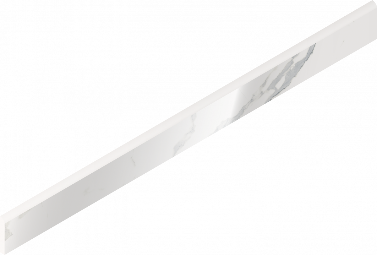 610130007472 Stellaris Statuario White Battiscopa Lux 7.2x80 Italon