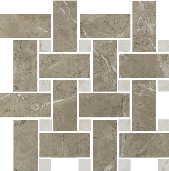T038/SG6541 Серенада мозаичный бежевый тёмный лаппатированный 32x32 Kerama Marazzi