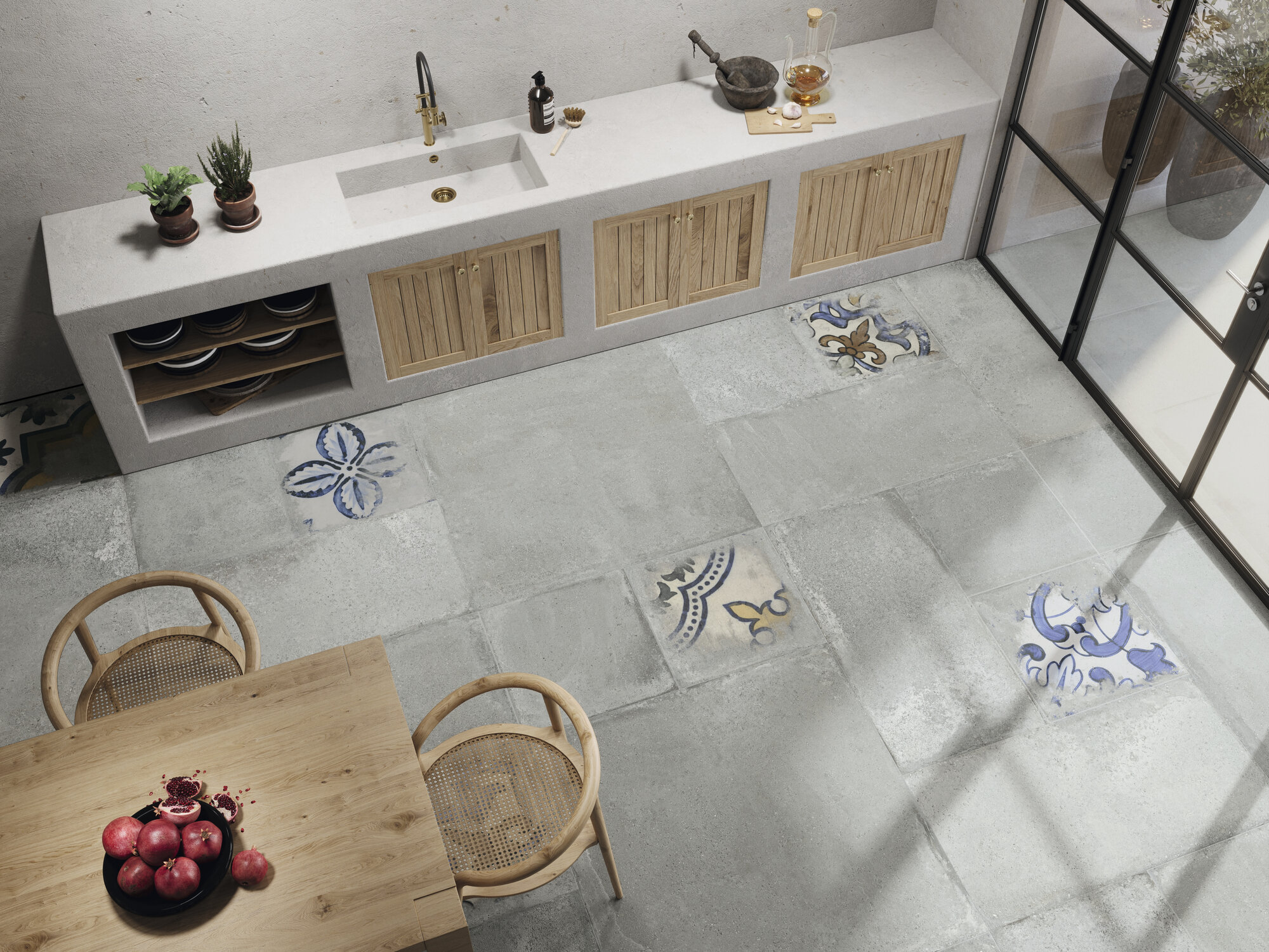 A042409 Palanzo Ecru Rect. 60x60 Ape Ceramica
