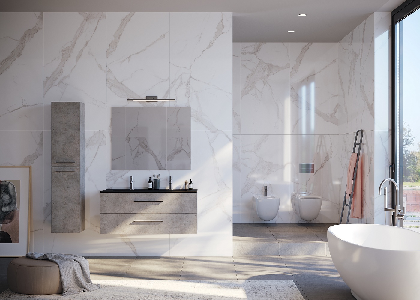 MPL-058624 Statuario Cara Satin 60x120 Creto