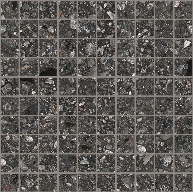 772275 Match Up Liquorice Mix Comfort Mosaico 3x3 30x30 Cerim