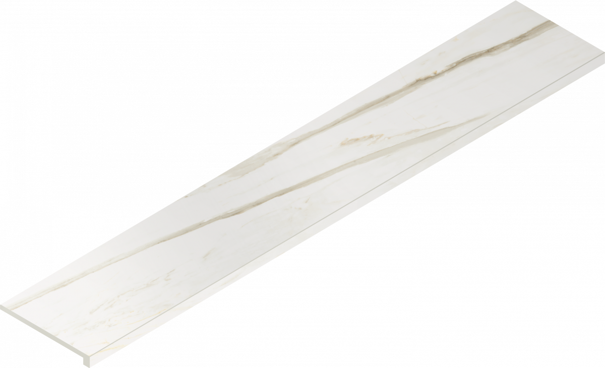 620070002623 Stellaris Carrara Ivory Scalino Angolare Dx 33x160 Italon