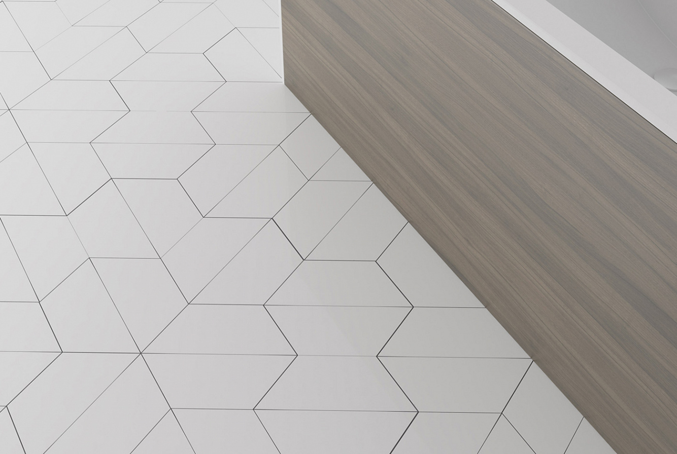 114043 TRIANGLE FLOOR R9 ASH GREY MATT 20.1x23.2 WOW