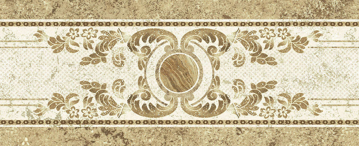 292 Бордюр Anika Центр 12x30 Eurotile Ceramica