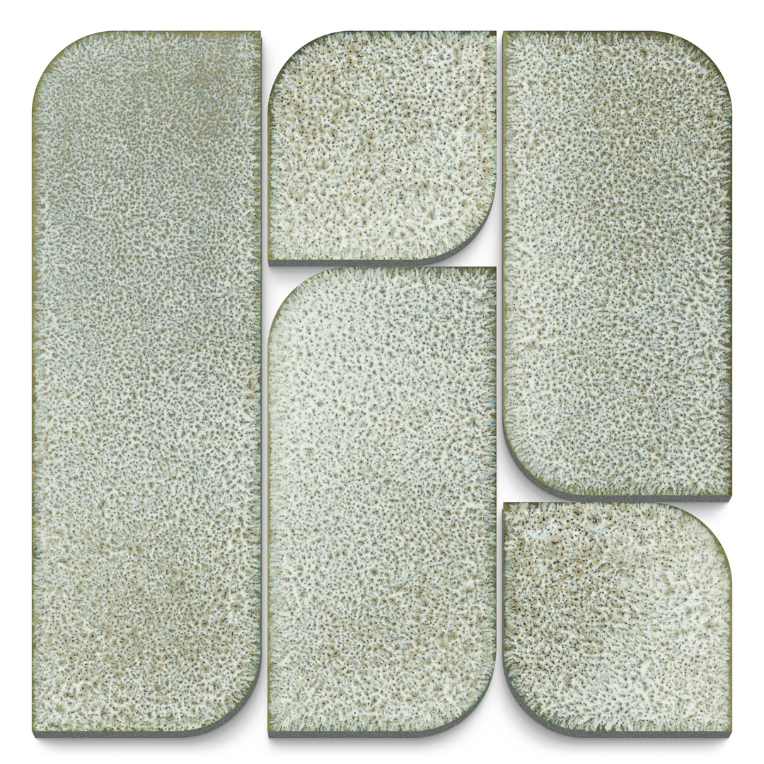 KMD3RIC014 Модульное панно Силуэт зелёный светлый 30х30х1,6 Kerama Marazzi