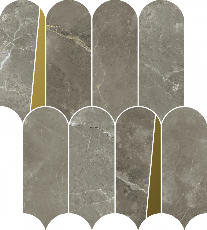 620110000234 Stellaris Tuscania Grey Mosaico Elegant Lux 32.5x36.1 Italon