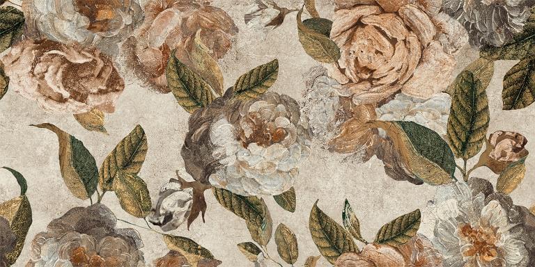 133483 Alchymie Flowery Beige Nat Ret 60x120 Naxos
