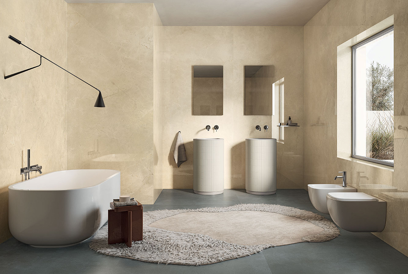 CL03BAS Calcis Visone Stripe SQ. 60x120 Italgraniti