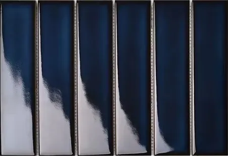 Y45PW07 Strip Черная глянцевая 4.5x19.5 28.8x19.5 Porcelain mosaic