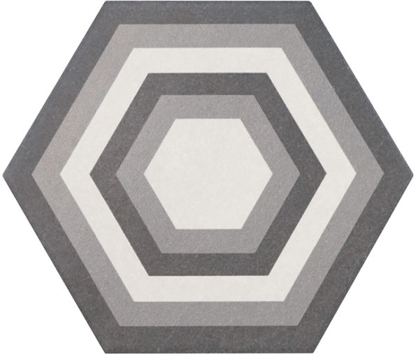 21357 Hexatile Harmony B&W 17,5x20 EQUIPE