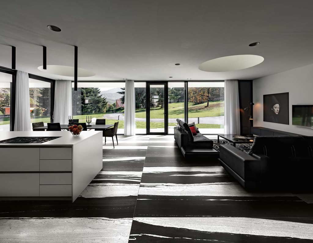 B&W Marble Floor Gres