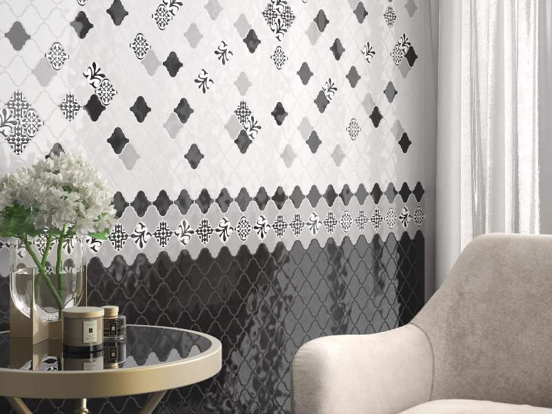 65000 Арабески глянцевый белый 26x30 Kerama Marazzi