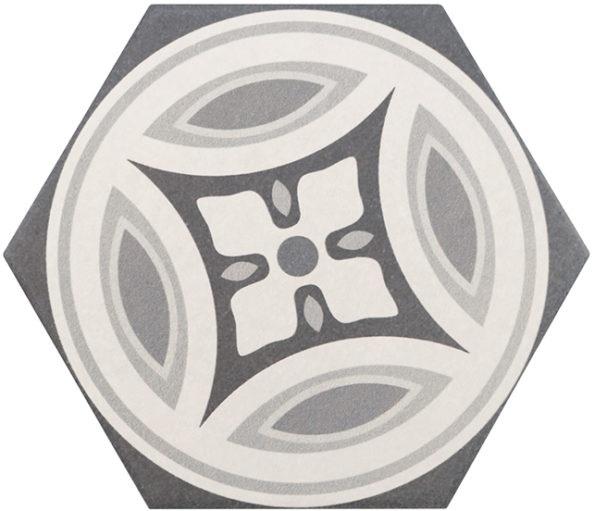 21357 Hexatile Harmony B&W 17,5x20 EQUIPE