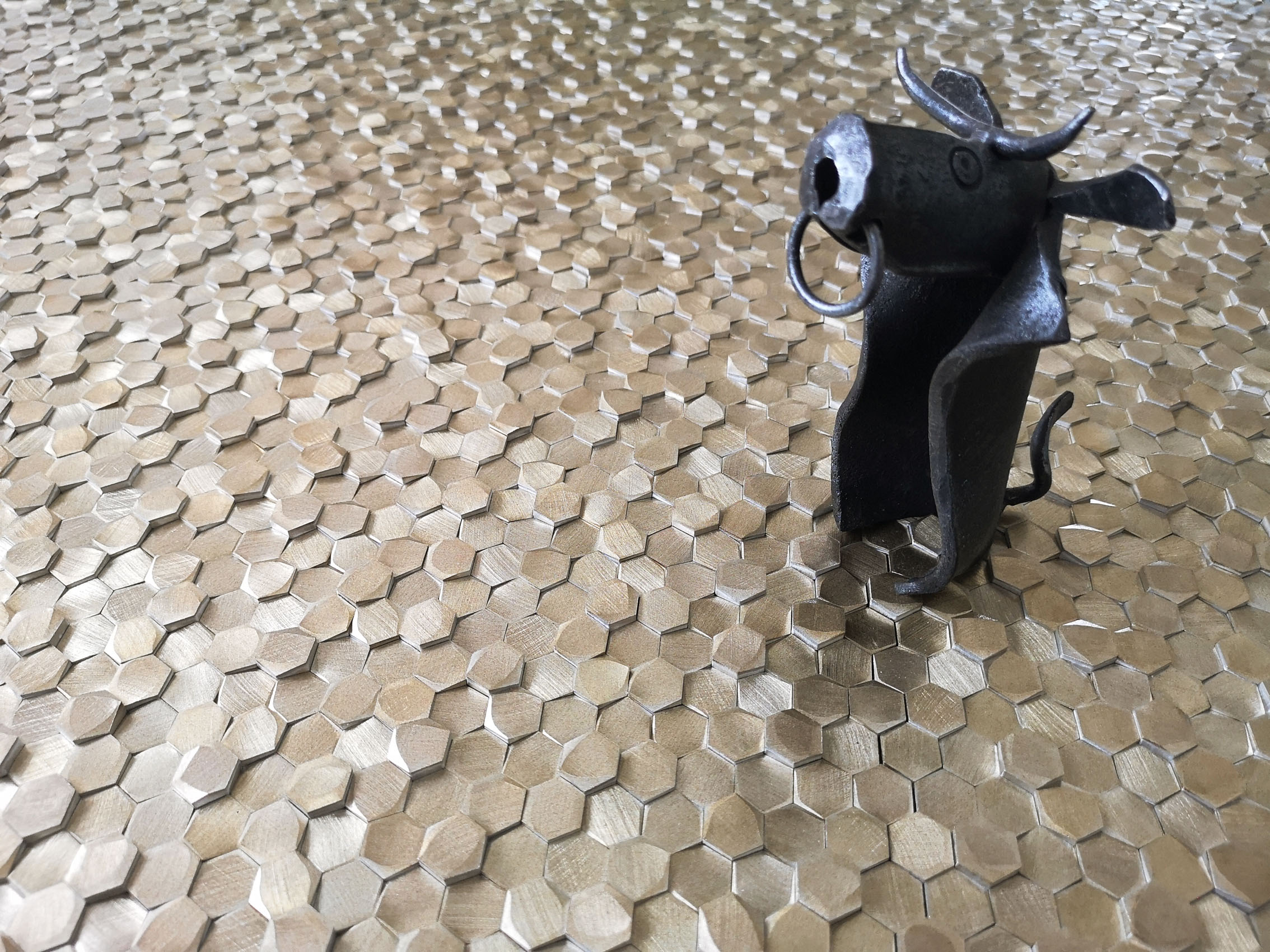 Aluminium 3D Hexagon Brass 8x14x6 29.7x30.6 Caramelle Mosaic фото 3