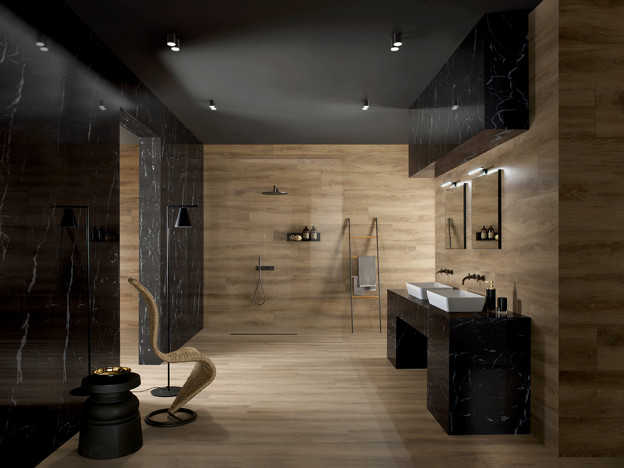 123040 Marquina Nero Lucidato Ret 60x120 Tagina Ceramiche