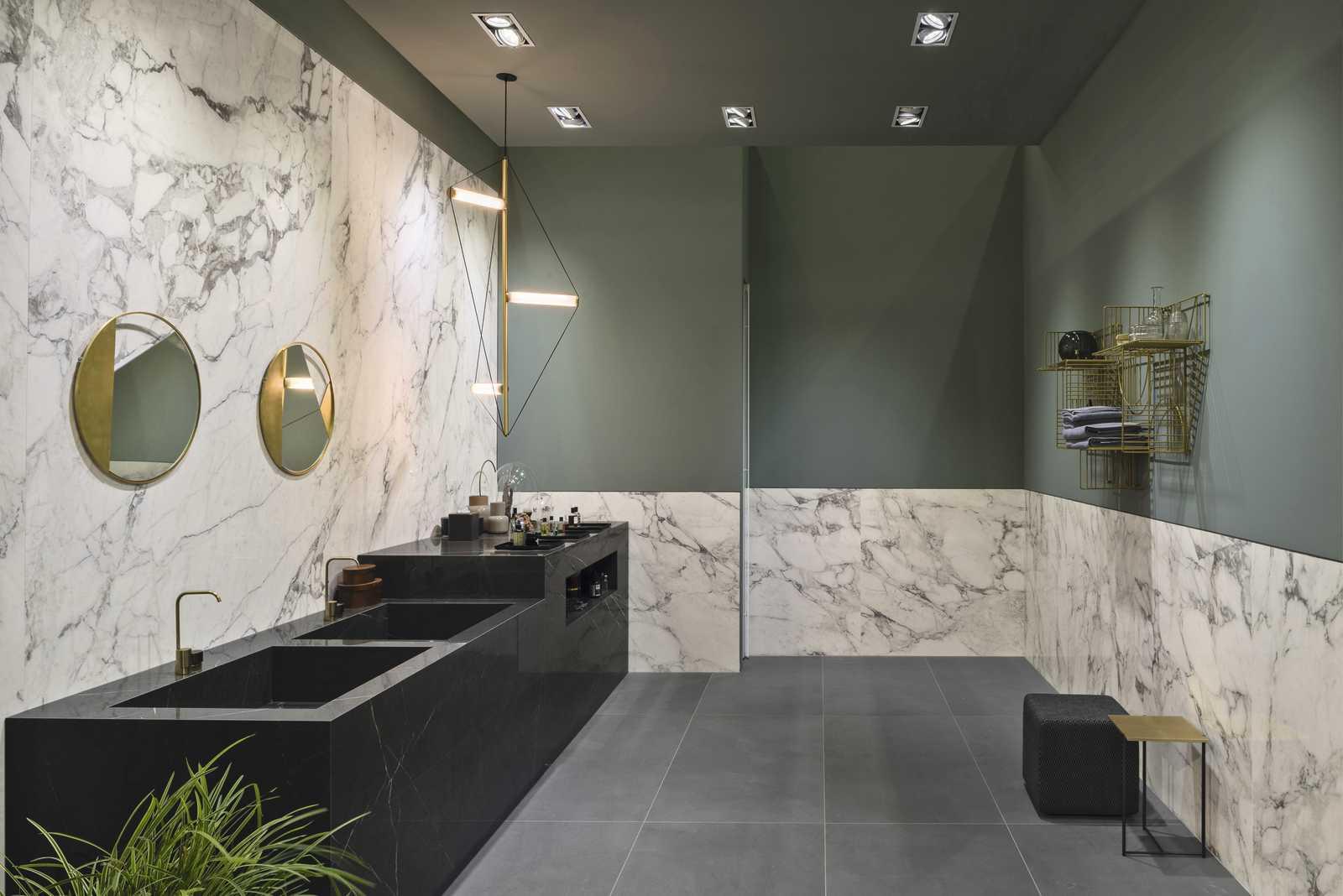 MAFJ Grande Marble Look Verde Borgogna Lux 120x278 MARAZZI Italy