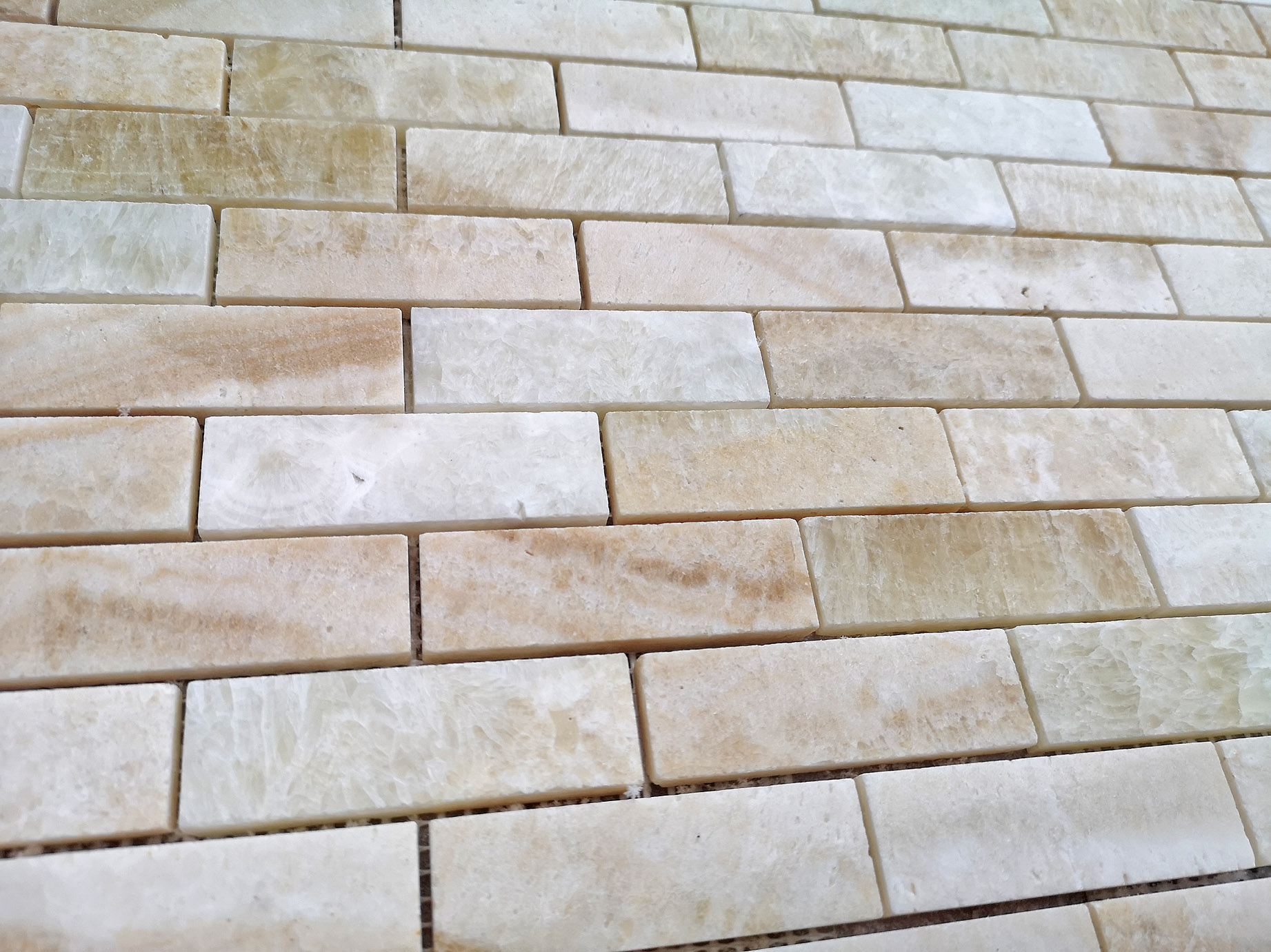 Onice legno chiaro POL 23x73x7 298x298 Caramelle Mosaic