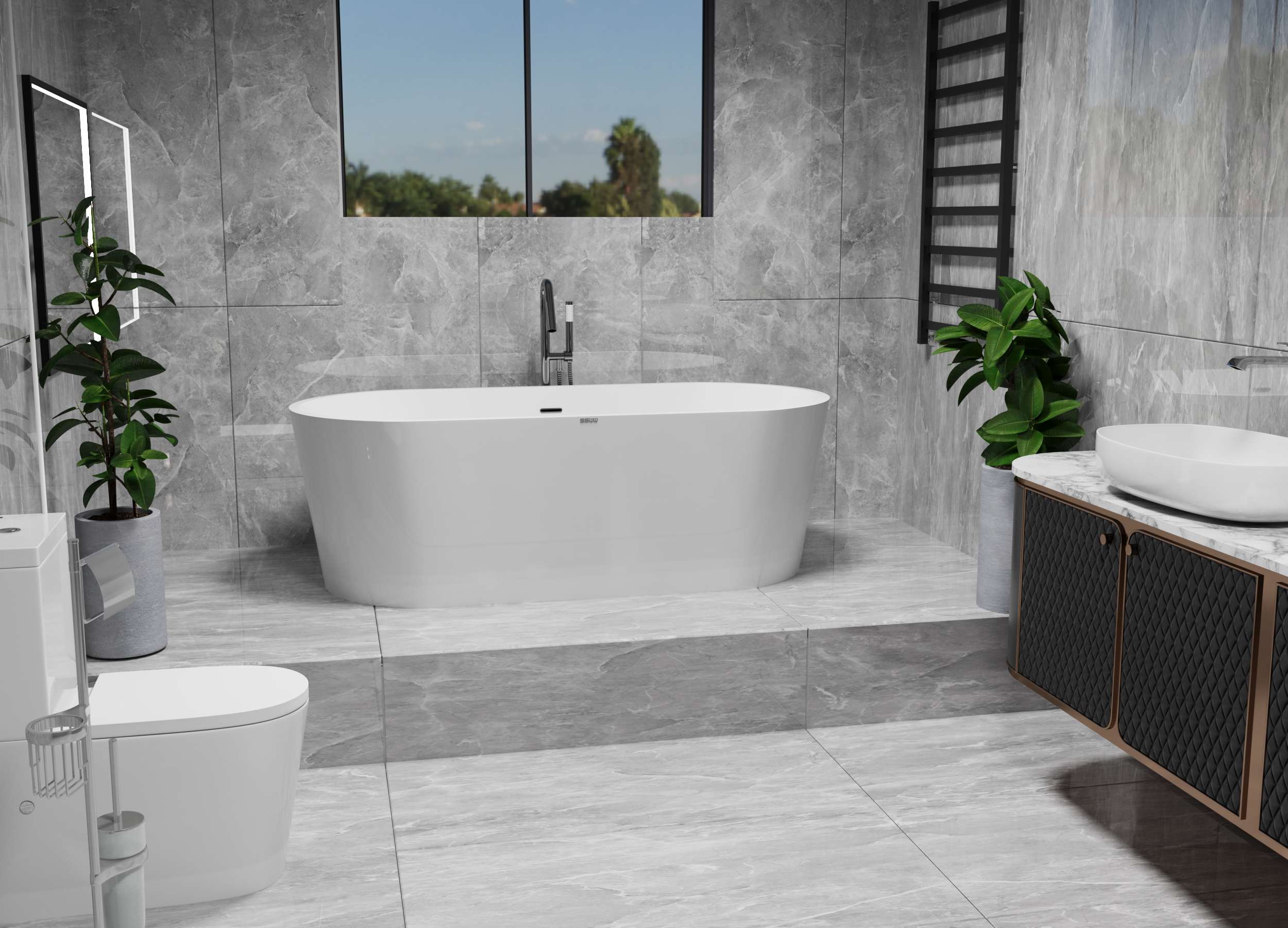 Ambition Grey Glossy 60х120 Embito Granito фото 8