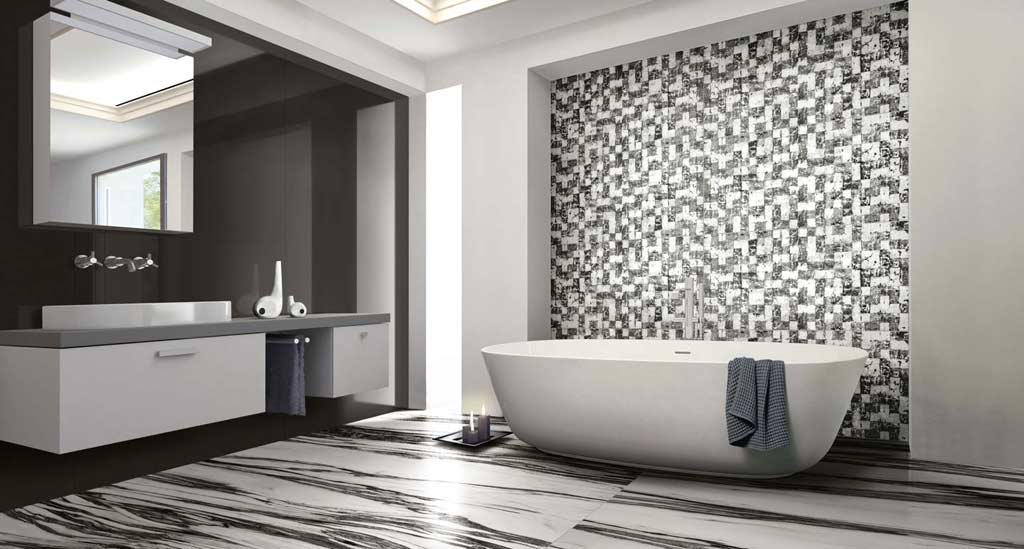 B&W Marble Floor Gres