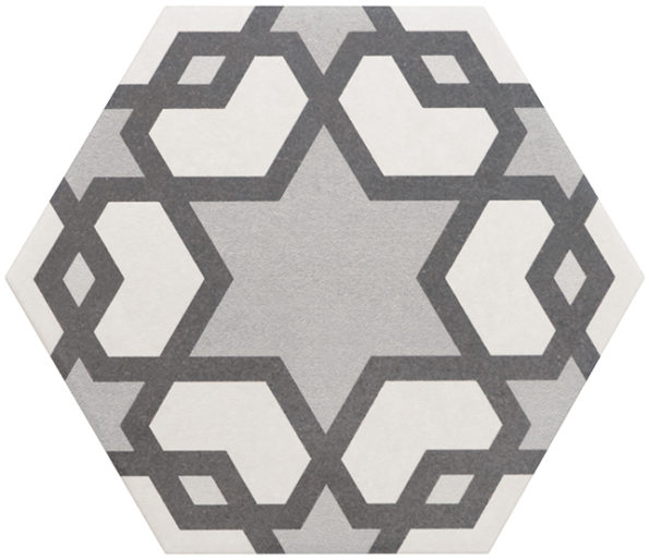21357 Hexatile Harmony B&W 17,5x20 EQUIPE