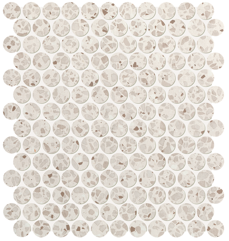 fRO9 Glim Gemme Bianco Round Mosaico Matt 29,5х32,5 FAP Ceramiche