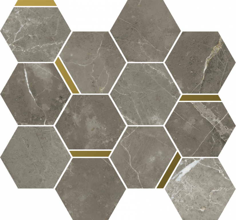 620110000225 Stellaris Tuscania Grey Mosaico Chic Nat 28.3x32.8 Italon