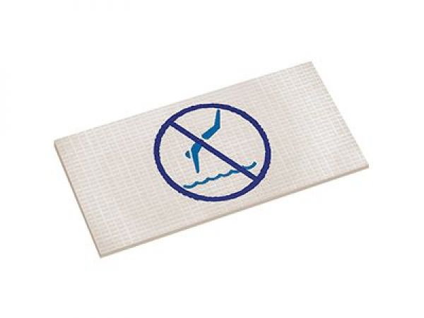 22200 Знак Нет дайвинга на плитке Antislip с сетчатой поверхностью Unglazed-Cobalt 12,5х25 Serapool