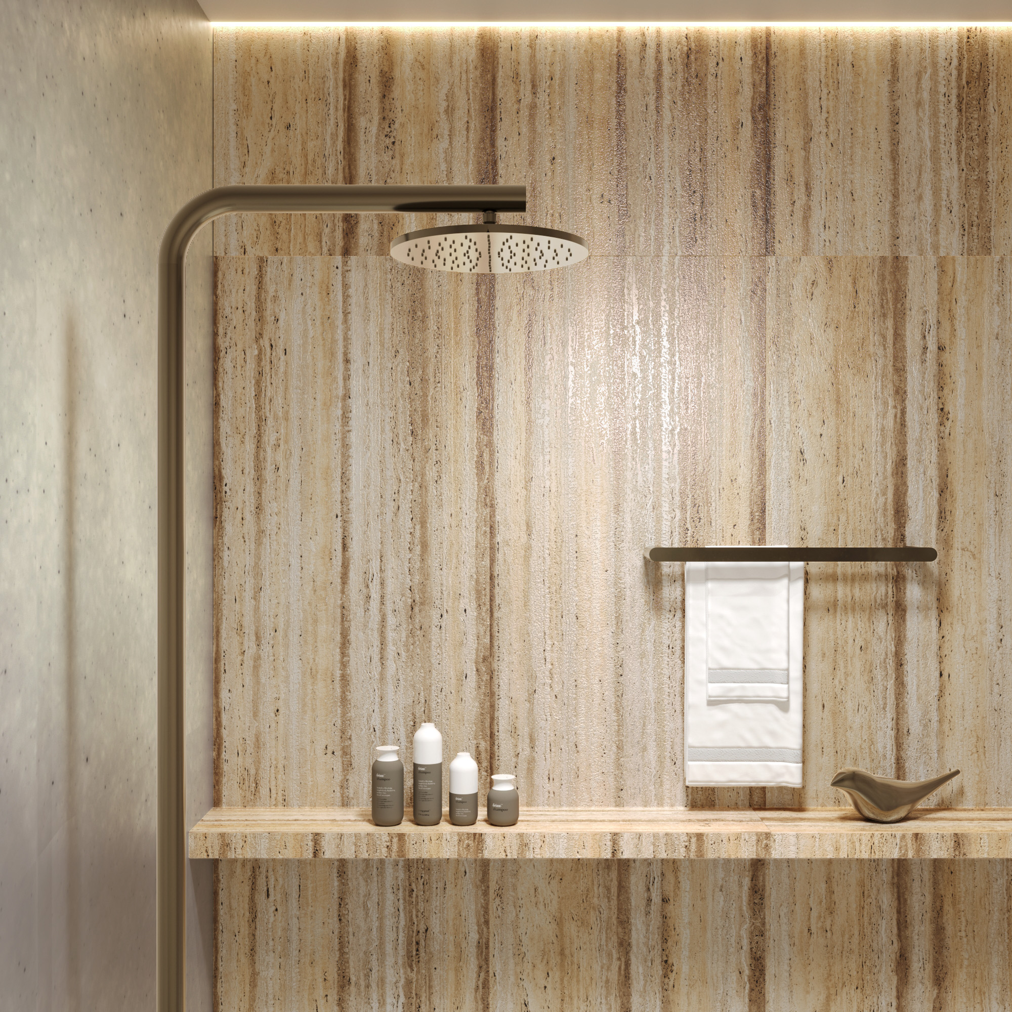 SH1008-G Rock Travertino Beige Shape+Glue Art 60x120 Creanza