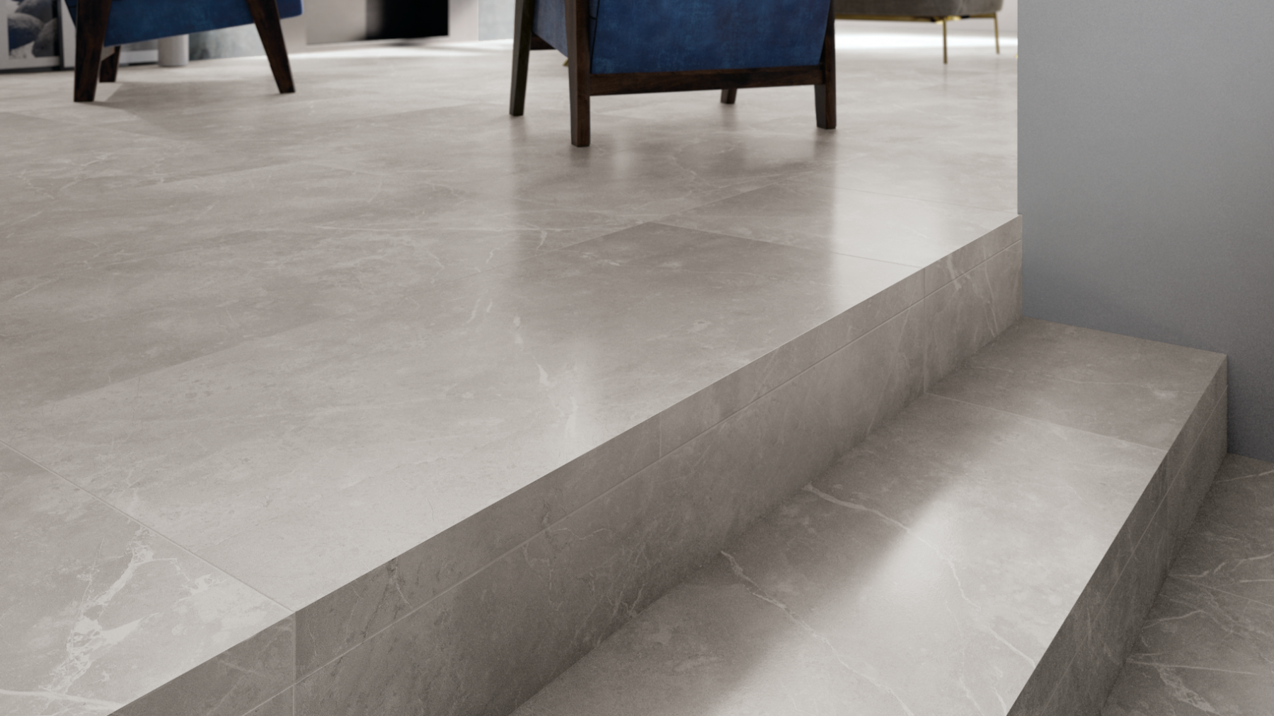 620070000634 Charme Evo Statuario Scalino Angolare Sinistro 33x60 Italon