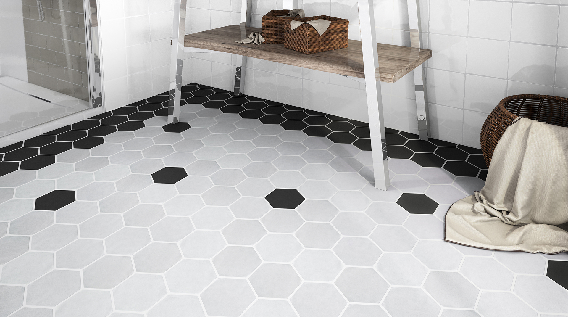 Art Deco Matt on Mesh Grey (7.9x9.1-16pz) 32x28 Amadis Fine Tiles
