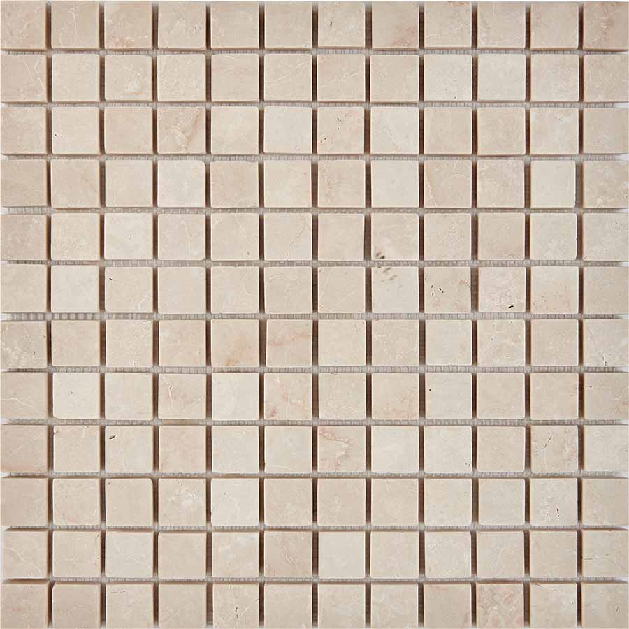 PIX235 Cream marfil из мрамора матовая 23x23 305х305x6 Pixmosaic