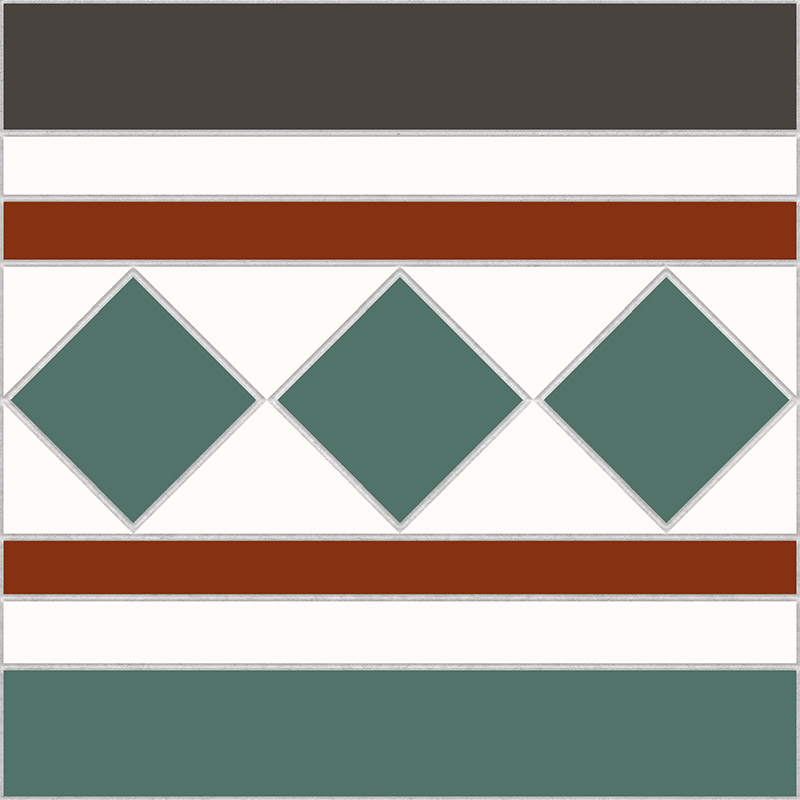 Victorian Dreams Cenefa Bristol Green 22,5x22,5 Kerlife (Navarti)