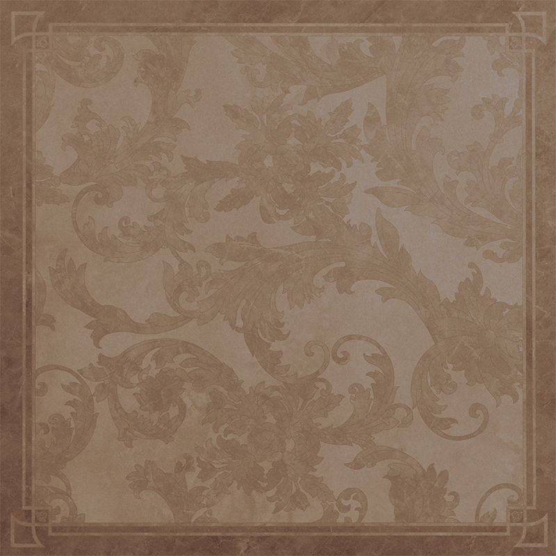 240077 MARBLE DEC CASSETTONE FOGLIA MARRONE ONICE 58,5x58,5 Versace (Gardenia Orchidea)