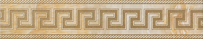 240202 MARBLE FASCIA GRECA ORO SAB 11,5x58,5 Versace (Gardenia Orchidea)