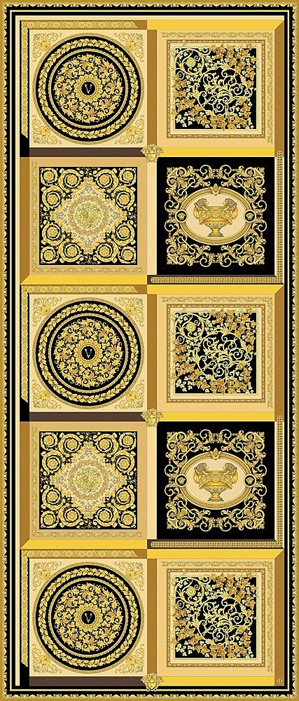 G0067672 Manifesto Foulard 120x280 Versace (Gardenia Orchidea)