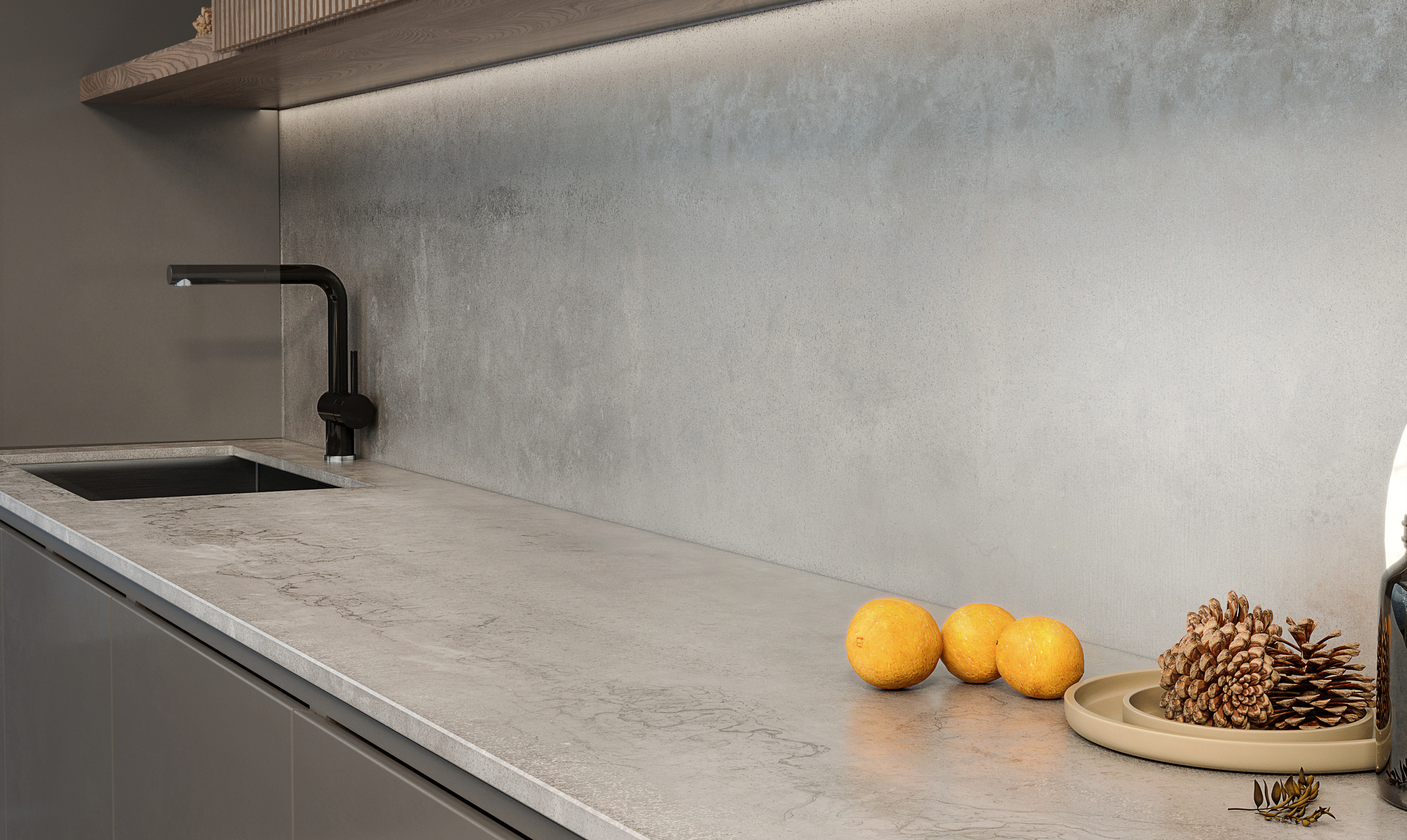 Titanium Brown Спеченный камень 1200x2700x3 Delfone фото 4