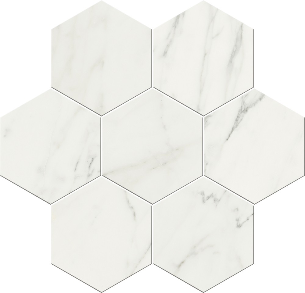 Cosmo Hex White 20x24 Click Ceramica